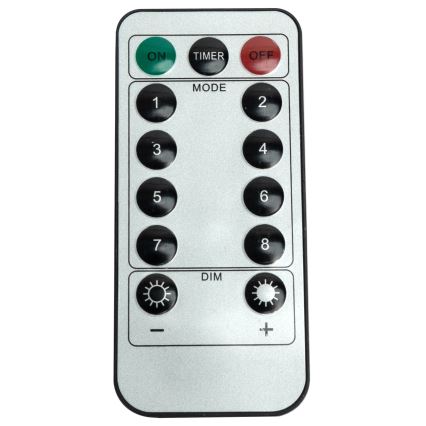 Aigostar - Catena luminosa natalizia LED da esterno 120 LED/6W/230V/8 funzioni 3x0,6m IP44 bianco freddo + telecomando