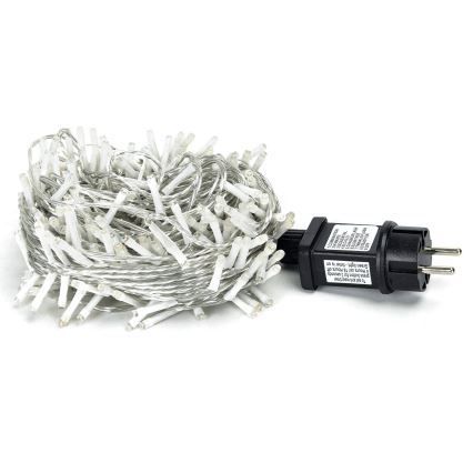 Aigostar - Catena LED natalizia da esterno 200xLED/8 funzioni 23m IP44 bianco caldo