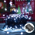 Aigostar - Catena LED natalizia da esterno 200xLED/8 funzioni/3xAA 10,3m IP44 bianco freddo