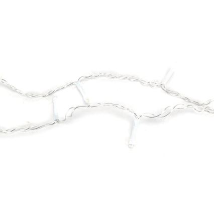 Aigostar-Catena LED natalizia da esterno 200xLED/8 funzioni 3xAA 6x1,5m IP44 bianco caldo
