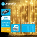 Aigostar - Catena LED natalizia da esterno 200xLED/8 funzioni 5x2m IP44 bianco caldo