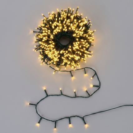 Aigostar - Catena LED natalizia da esterno 300xLED/8 funzioni 18m IP44 bianco caldo