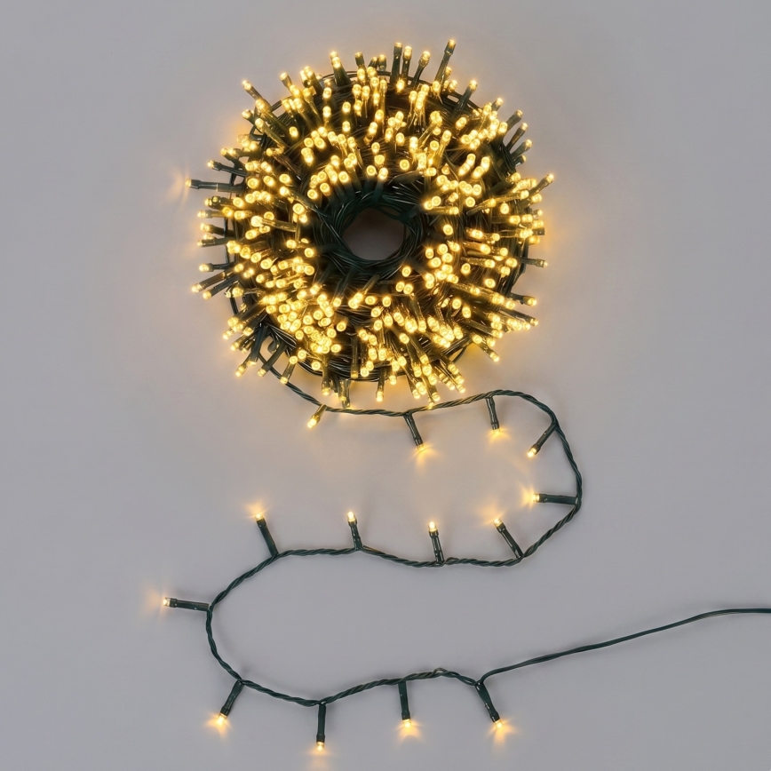 Aigostar - Catena LED natalizia da esterno 300xLED/8 funzioni 18m IP44 bianco caldo