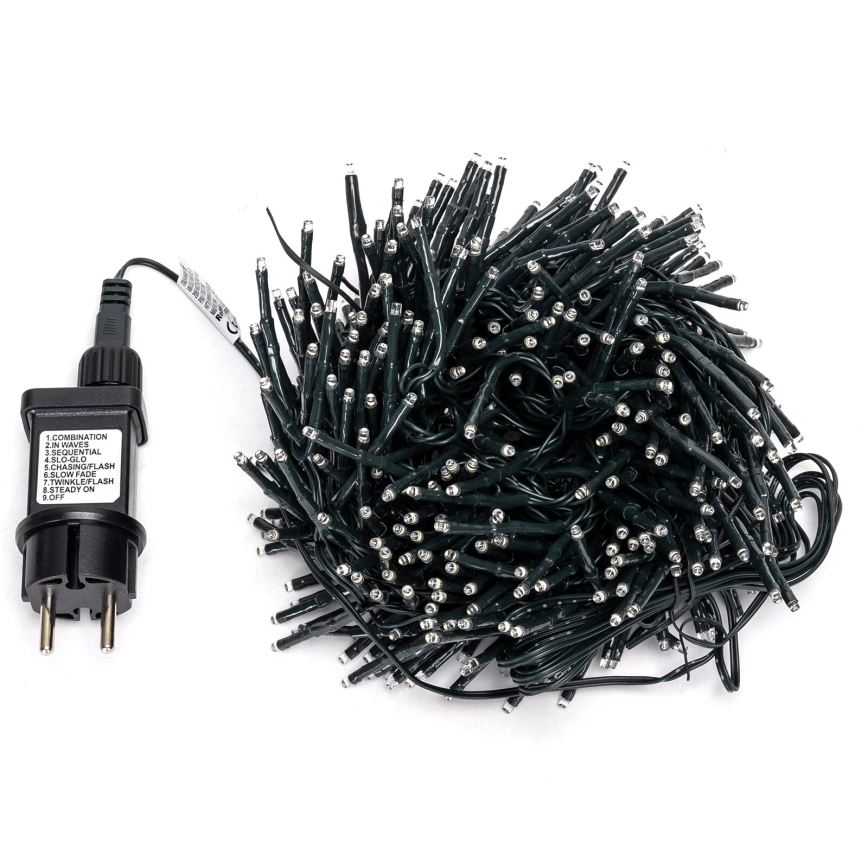 Aigostar - Catena LED natalizia da esterno 400xLED/8 funzioni 13m IP44 bianco freddo