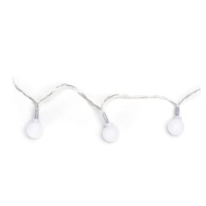 Aigostar - Catena LED natalizia da esterno 50xLED/3xAA/8 funzioni 5,3 m IP44 bianco caldo