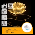 Aigostar - Catena LED per esterni 50xLED/8 funzioni 3xAA 5,3 m IP44 bianco caldo