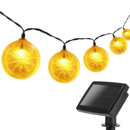 Aigostar - Catena LED solare 10xLED/3,8m IP44 600 mAh bianco caldo