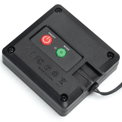Aigostar - Catena LED solare 148xLED/2x1,2m IP65 300 mAh bianco caldo eucalipto