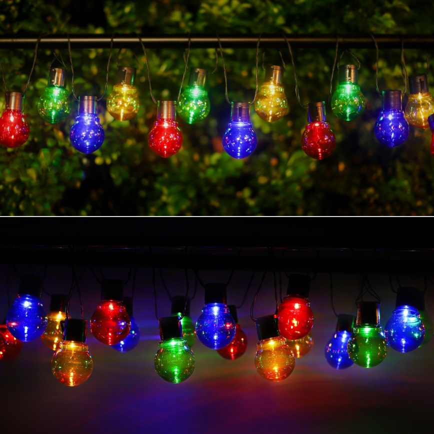 Aigostar - Catena LED solare 20xLED/5,8m IP44 multicolore 400mAh