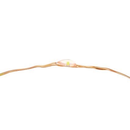 Aigostar - Catena LED solare LED/8 funzioni 12m IP65 bianco caldo