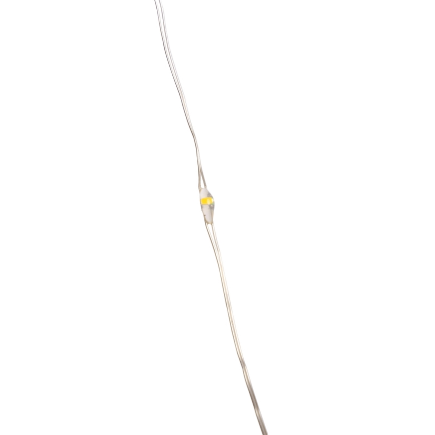 Aigostar - Catena luminosa LED da esterno 50 LED/8 funzioni 3xAA 5,3 m bianco caldo