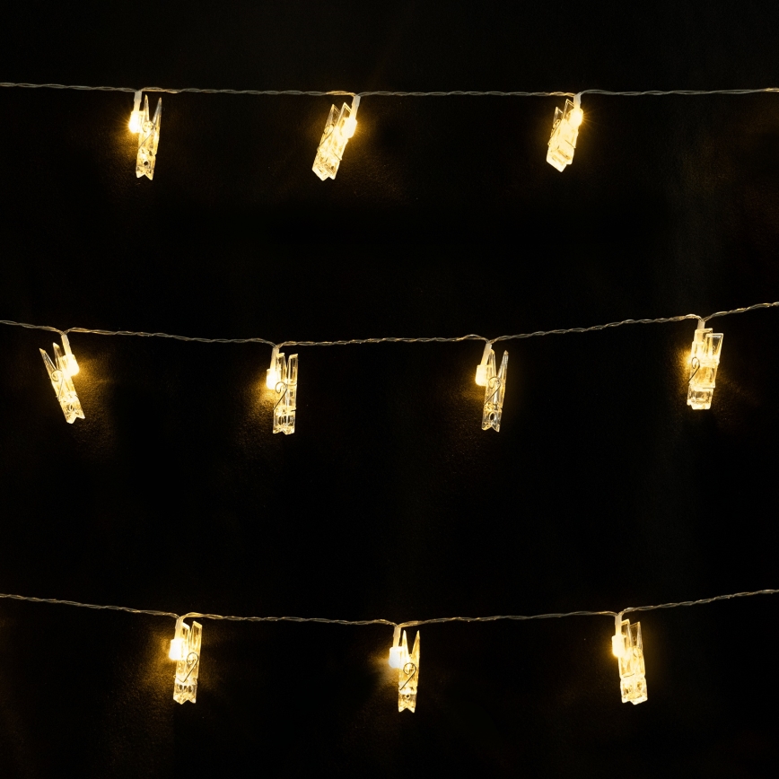 Aigostar - Catena luminosa decorativa a LED 20 LED/5 W/USB 6 m bianco caldo