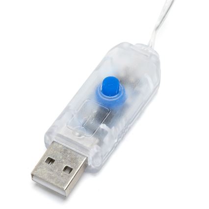 Aigostar - Catena luminosa decorativa a LED 80xLED/5W/USB 13 m bianco caldo