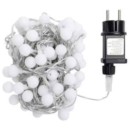 Aigostar - Catena luminosa LED decorativa per esterni 100 LED/8 funzioni 10m IP44 bianco caldo