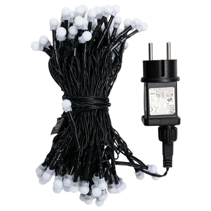 Aigostar - Catena luminosa decorativa LED da esterno 100 LED/8 funzioni 10 m IP44 bianco caldo