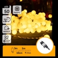 Aigostar - Catena luminosa decorativa LED per esterni 50xLED/8 funzioni 5 m IP44 bianco caldo