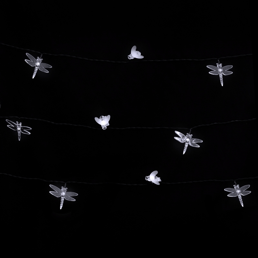 Aigostar - Catena luminosa decorativa solare a LED 50 LED/8 funzioni 10 m 800 mAh IP65 bianco freddo