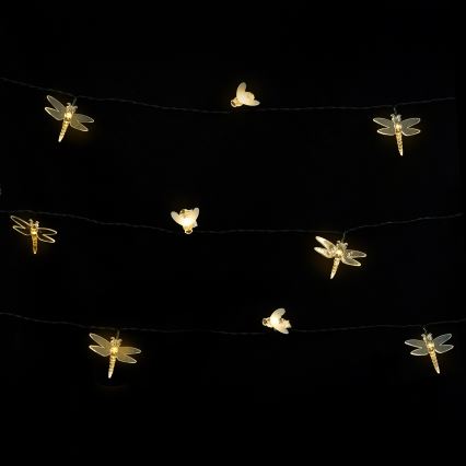 Aigostar - Catena luminosa solare a LED, 50 LED/8 funzioni, 10 m, 800 mAh, IP65, bianco caldo