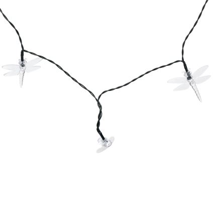 Aigostar - Catena luminosa solare a LED, 50 LED/8 funzioni, 10 m, 800 mAh, IP65, bianco caldo