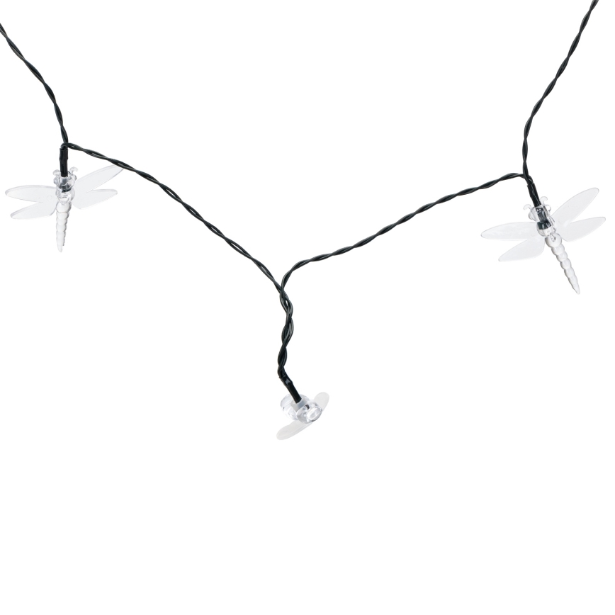 Aigostar - Catena luminosa solare a LED, 50 LED/8 funzioni, 10 m, 800 mAh, IP65, bianco caldo