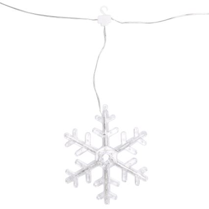 Aigostar - Catena luminosa natalizia LED per esterni 84xLED/8 funzioni 1,2x1m IP44 bianco freddo con fiocchi