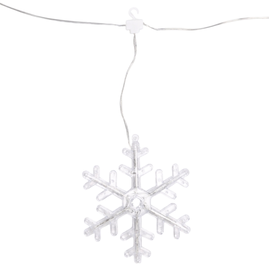 Aigostar - Catena luminosa natalizia LED per esterni 84xLED/8 funzioni 1,2x1m IP44 bianco freddo con fiocchi