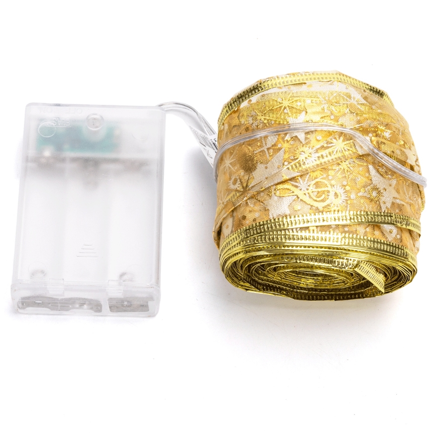 Aigostar - Catena luminosa natalizia a LED 100xLED/3xAA 10 m bianco caldo, dorata