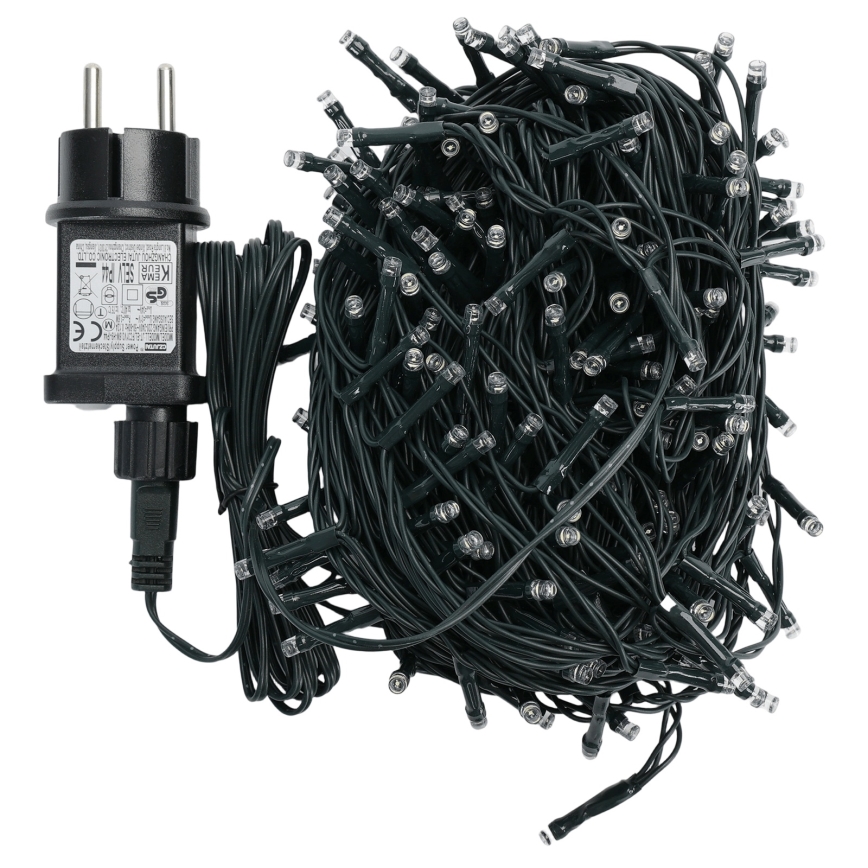 Aigostar - Catena luminosa natalizia LED da esterno 200 LED/8 funzioni 20 m IP44 bianco freddo