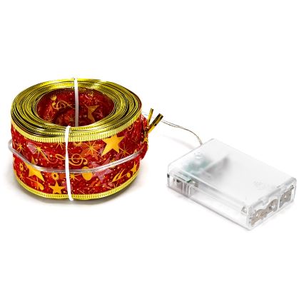 Aigostar - LED  catena luminosa 100xLED/3xAA 10 m bianco caldo rosso