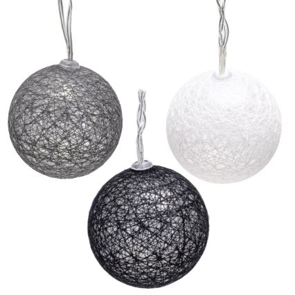 Aigostar - Catena luminosa LED 10x, 2 m, alimentazione 3x AA, bianco caldo