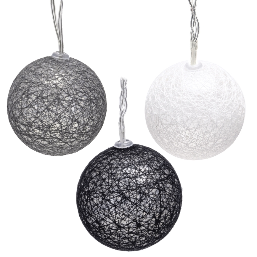 Aigostar - Catena luminosa LED 10x, 2 m, alimentazione 3x AA, bianco caldo