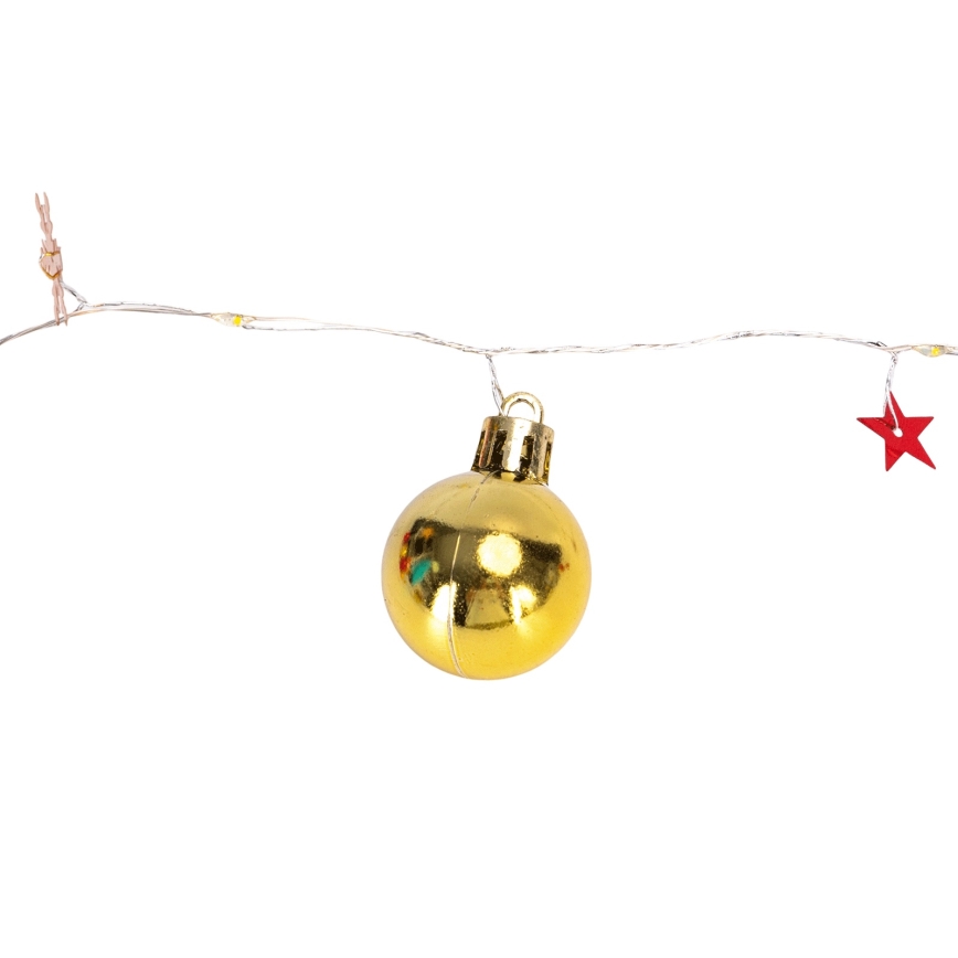 Aigostar - Catena luminosa LED 20xLED/3xAA 2m bianco caldo