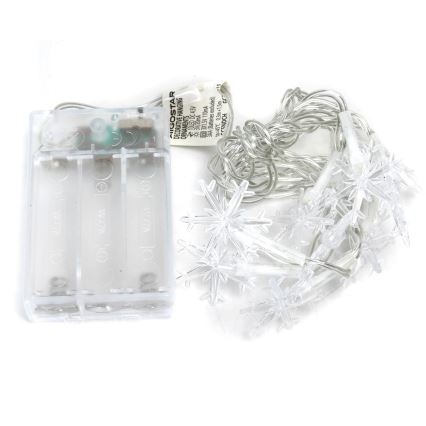 Aigostar - Catena luminosa LED 20xLED/3xAA, 3,3 m, fiocchi di neve