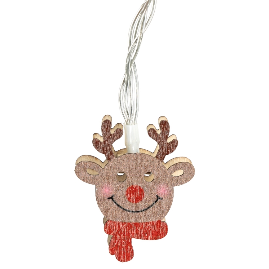 Aigostar - Catena luminosa LED 20xLED/3xAA 3m, bianco caldo a forma di renna