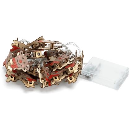 Aigostar - Catena luminosa LED 20xLED/3xAA 3m, bianco caldo a forma di renna