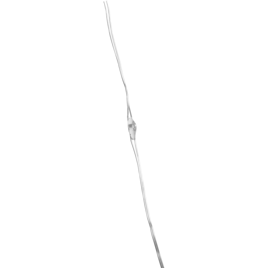 Aigostar - Catena luminosa LED per esterni 50 LED, alimentazione 3xAA, 5,3 m, bianco freddo