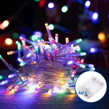 Aigostar - Catena luminosa LED 50xLED/3xAA 5,3m multicolore