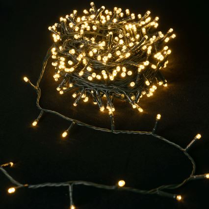 Aigostar - Catena LED per esterni 100x LED / 8 funzioni, 3xAA, 5,3 m, IP44, bianco caldo