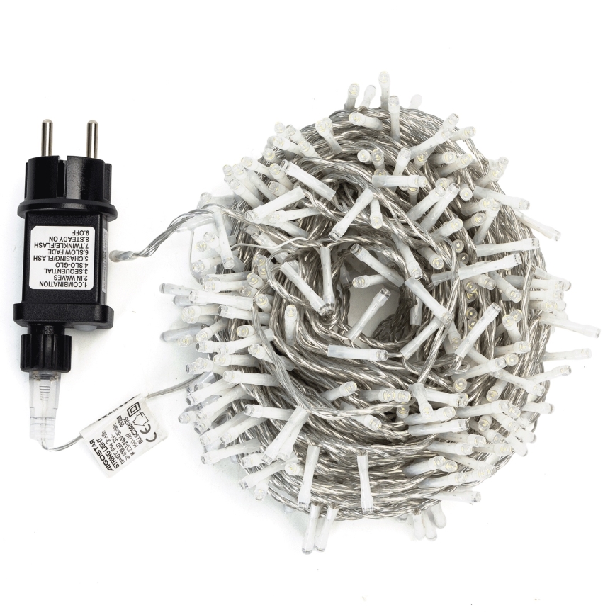Aigostar - Catena luminosa LED da esterno 400 LED/8 funzioni 20 m IP44 bianco caldo