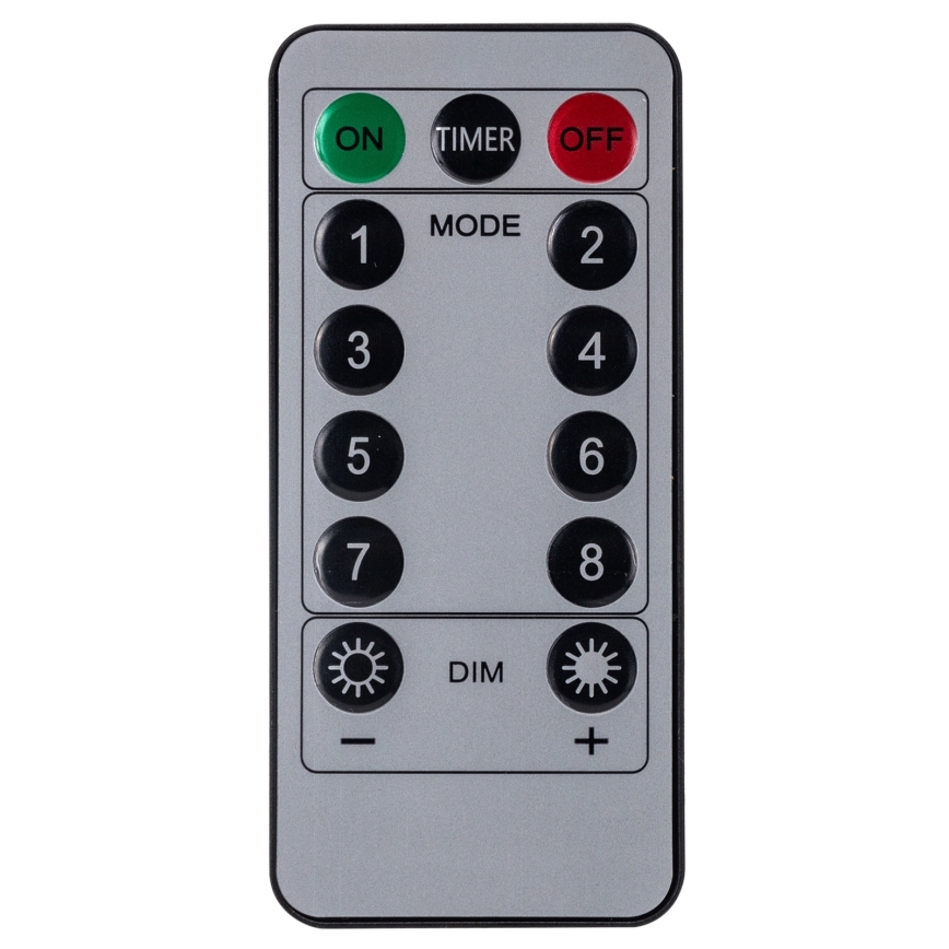 Aigostar - Catena luminosa natalizia LED per esterni 120xLED/8 funzioni 3x0,6 m IP44 bianco caldo + telecomando