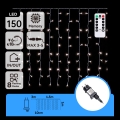 Aigostar - Catena luminosa LED da esterno per Natale 150xLED/6W/230V/8 funzioni 1,5x1m IP44 bianco freddo + telecomando