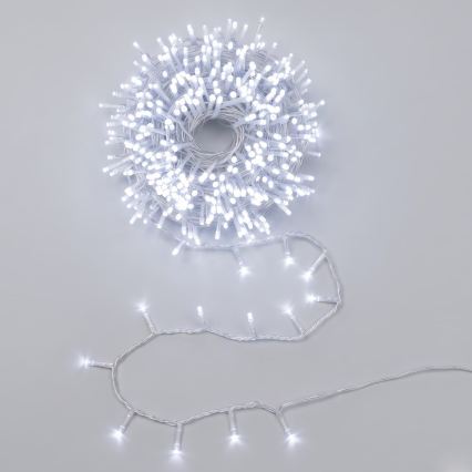 Aigostar - Catena luminosa LED da esterno per Natale 150xLED/8 funzioni 10,3m IP44 bianco freddo