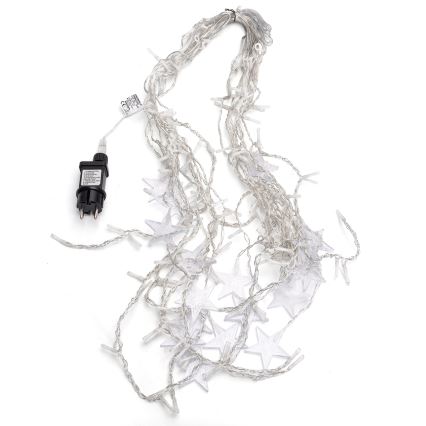 Aigostar - Catena luminosa natalizia LED da esterno 168xLED/8 funzioni 3x1,5m IP44 bianco caldo stelle