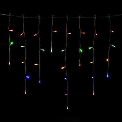 Aigostar - Catena luminosa natalizia LED per esterni 300xLED/8 funzioni 3xAA 18x0,6 m IP44 multicolore