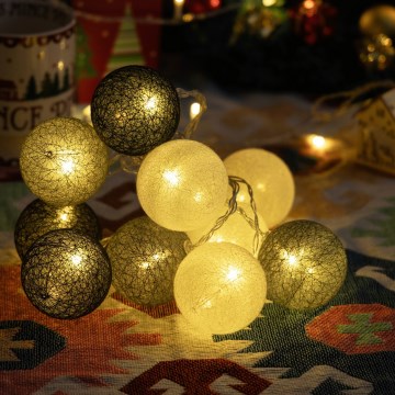 Aigostar - Catena luminosa LED di Natale 10xLED/3xAA 2m bianco caldo