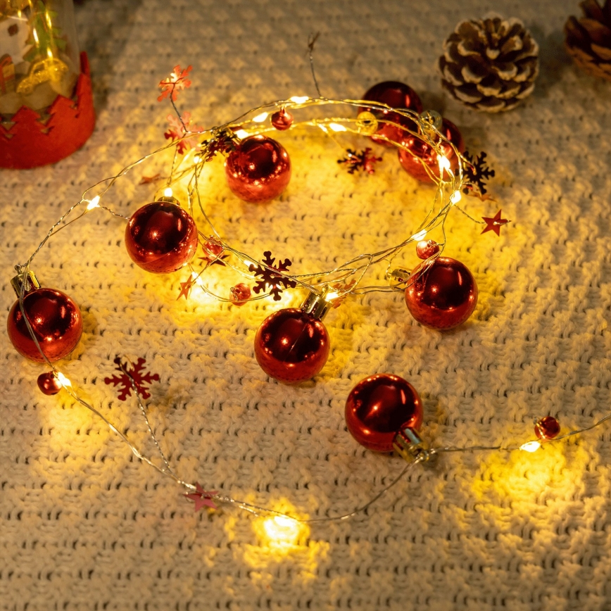 Aigostar - Catena luminosa LED natalizia 20xLED/3xAA 2 m bianco caldo