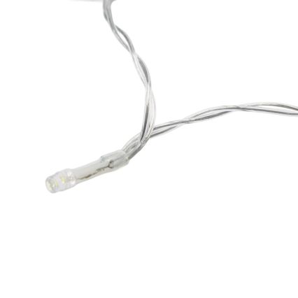 Aigostar - Catena luminosa natalizia LED dimmerabile da esterno con sensore di movimento 100xLED/3xAA 12m bianco caldo + telecomando