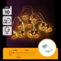 Aigostar - Catena luminosa LED natalizia 10xLED/3xAA 1,5m bianco caldo con pupazzo di neve