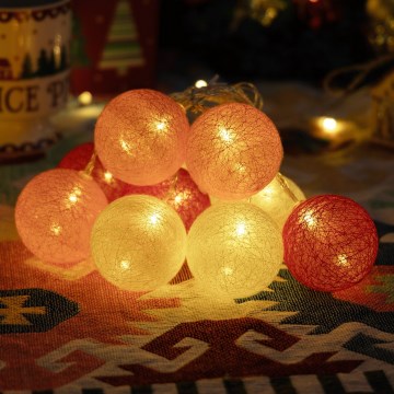 Aigostar - Catena luminosa LED natalizia 10xLED/3xAA 2m bianco caldo