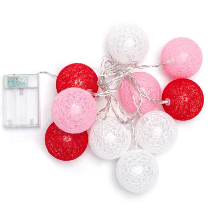 Aigostar - Catena luminosa LED natalizia 10xLED/3xAA 2m bianco caldo